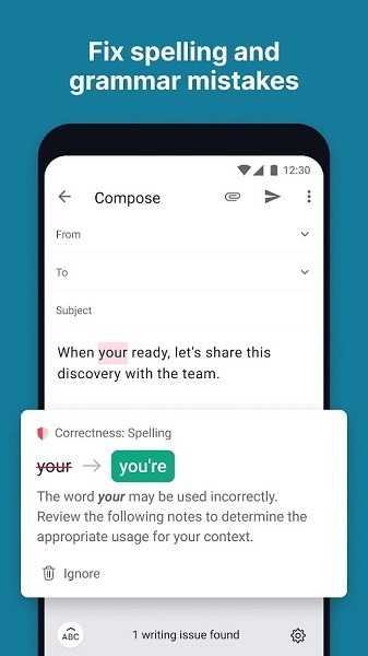 Grammarly语法键盘