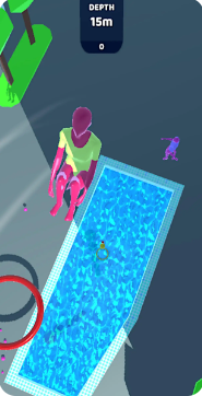 紫色跳水员