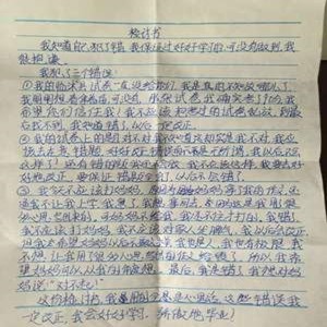 情侣检讨书