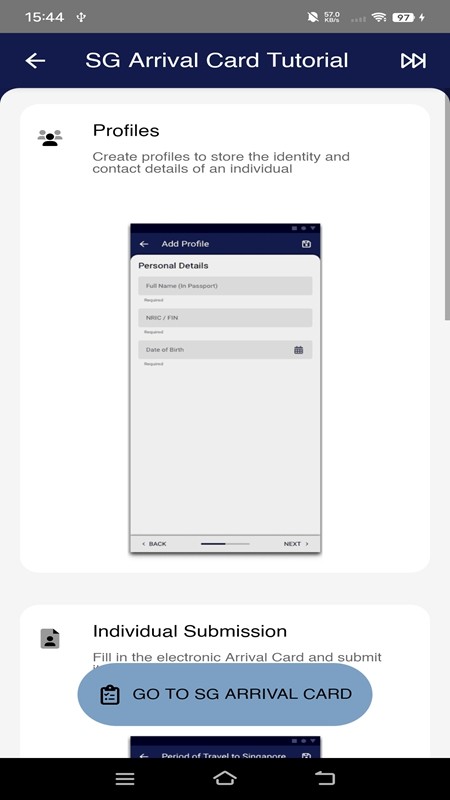 MyICA Mobile新加坡入境申报